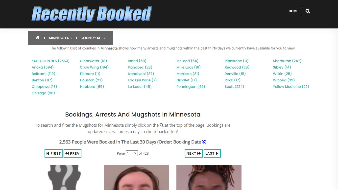 Recent bookings, Arrests, Mugshots in Crow Wing County, Minnesota